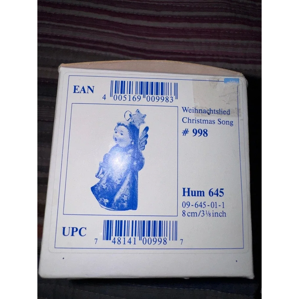 Goebel Hummel Christmas Song Angel Ornament Hum 645 Germany with Box